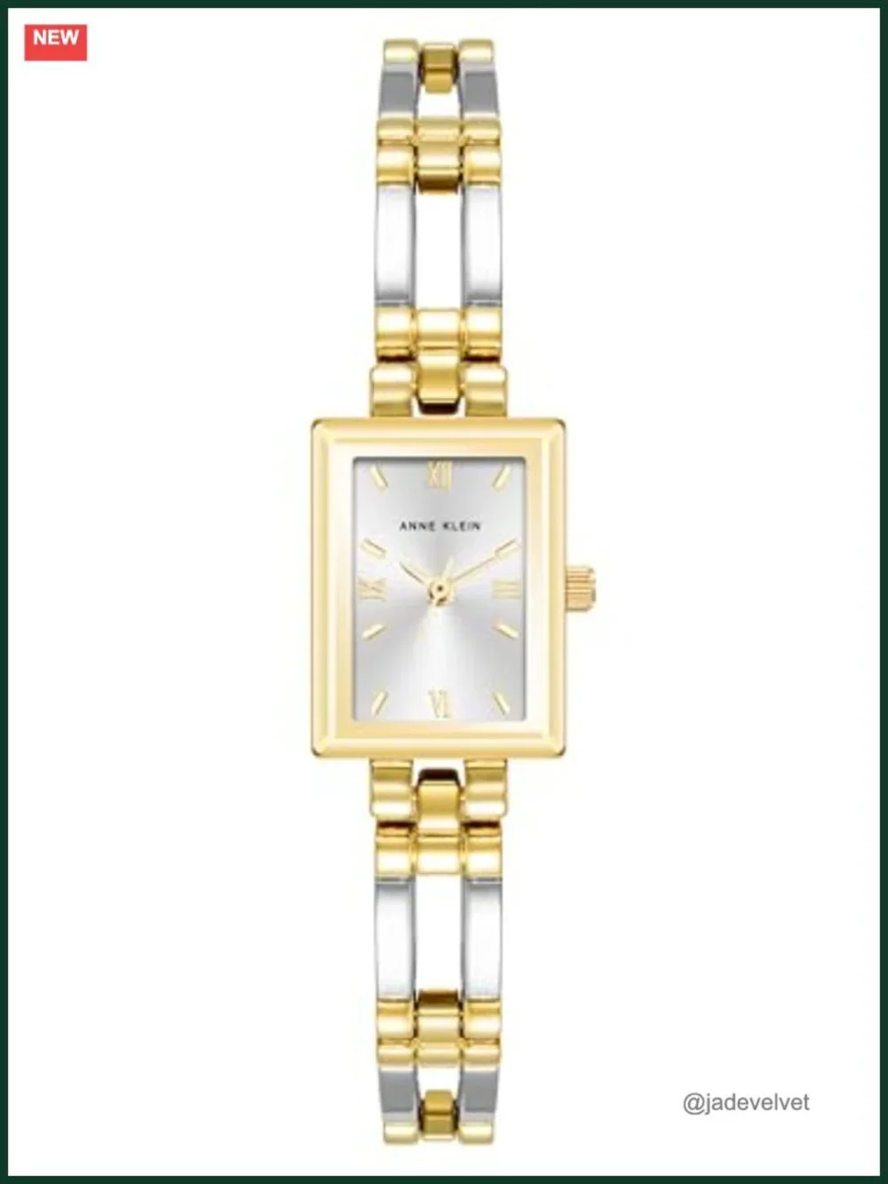 Women's Dress Watch with Roman Numerals, Metal Bracelet, Sunray Dial